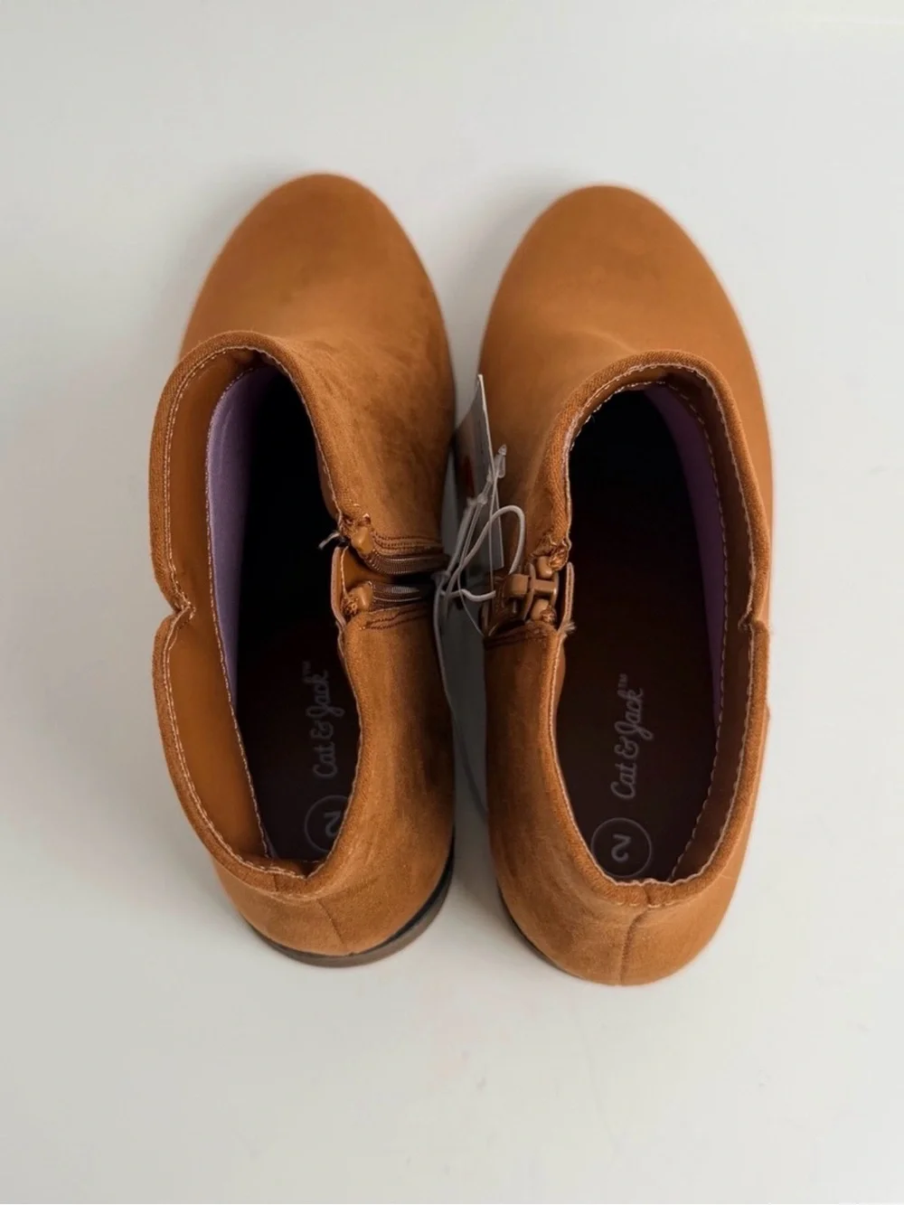Cat & Jack Toddler Girls Cognac Suede Ankle Boots